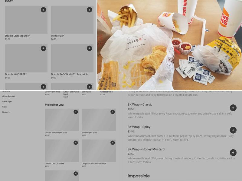 Burger King Menu