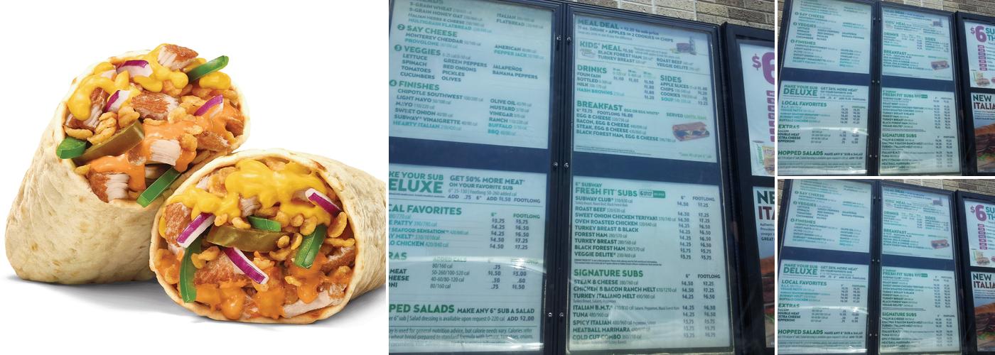 Subway Menu
