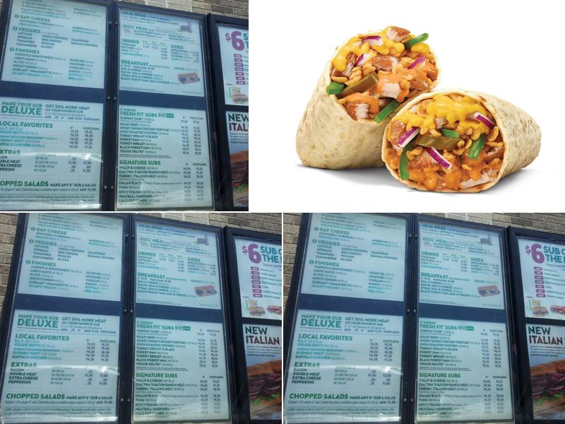 Subway Menu