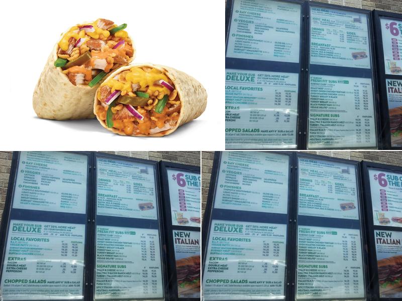 Subway Menu