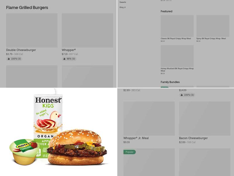 Burger King Menu