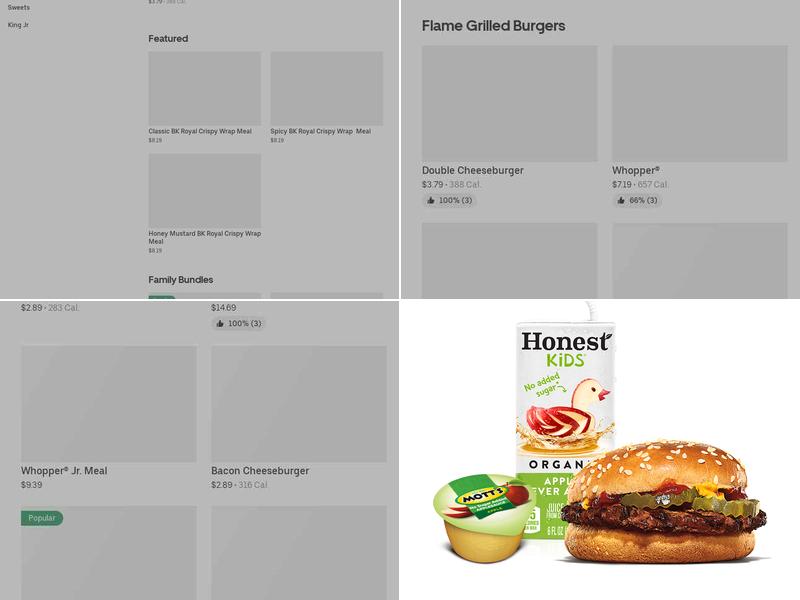 Burger King Menu