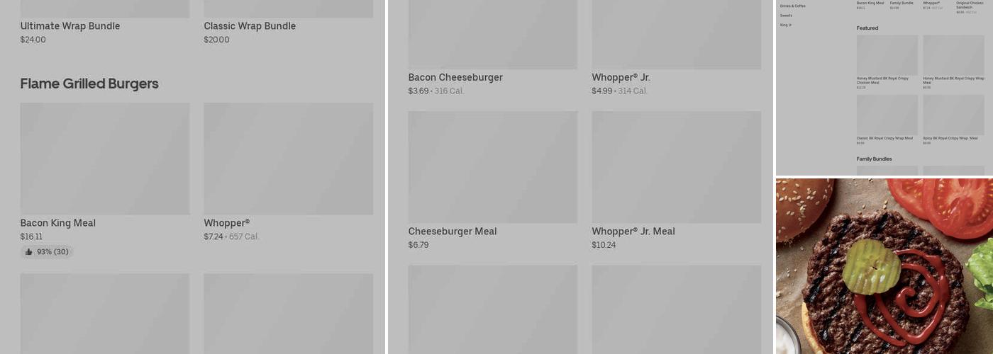 Burger King Menu