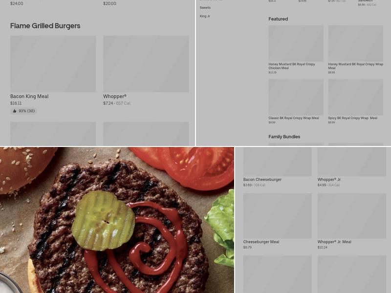 Burger King Menu