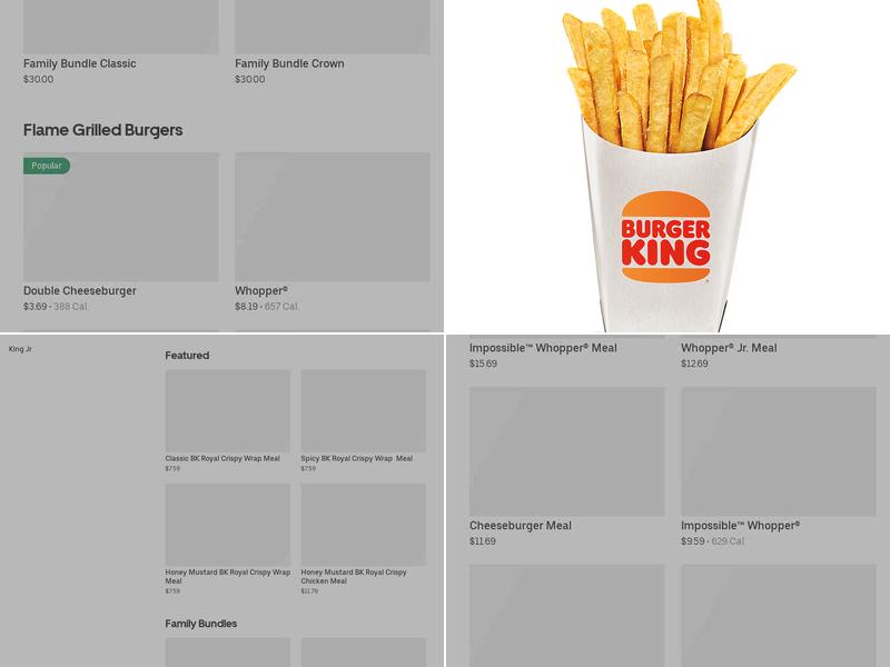 Burger King Menu