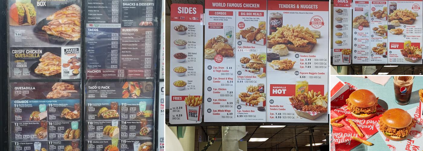 KFC Menu