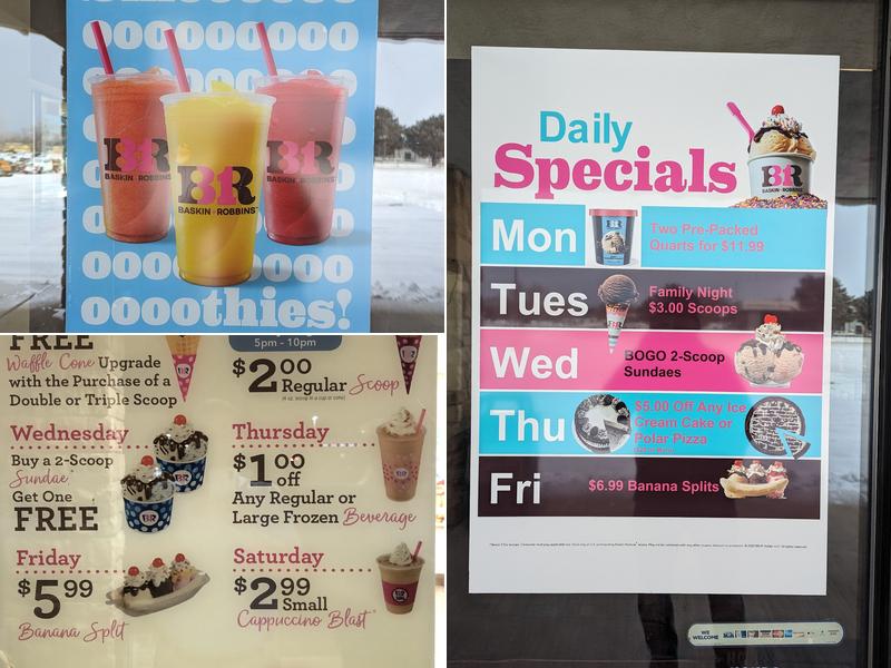 Baskin-Robbins Menu