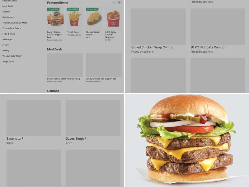 Wendy's Menu