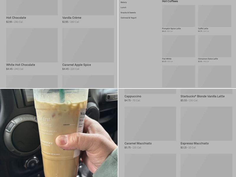 Starbucks Menu