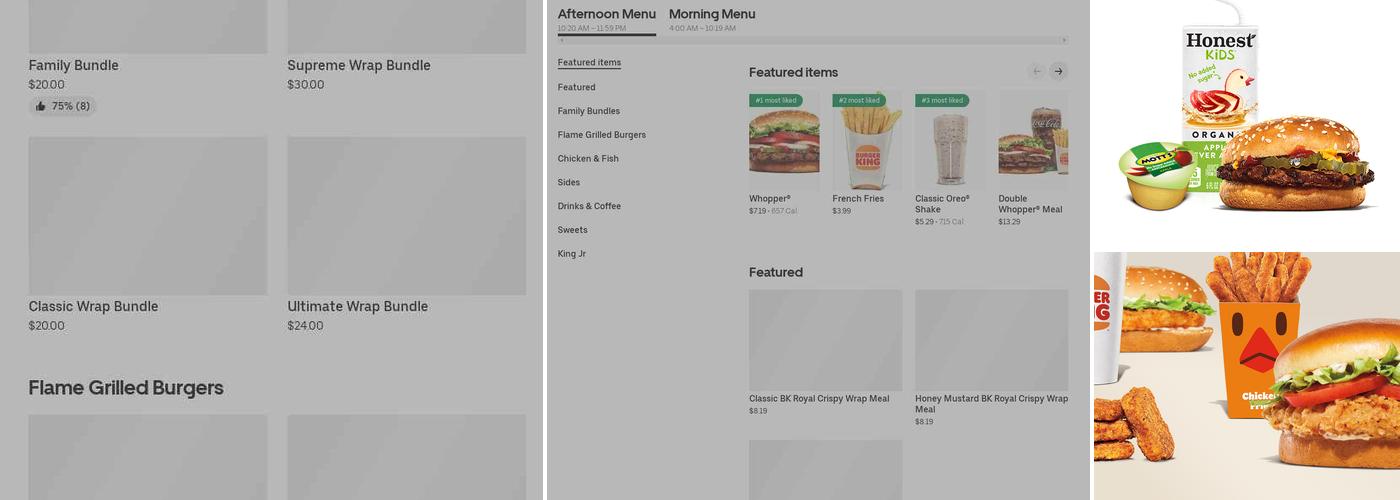 Burger King Menu