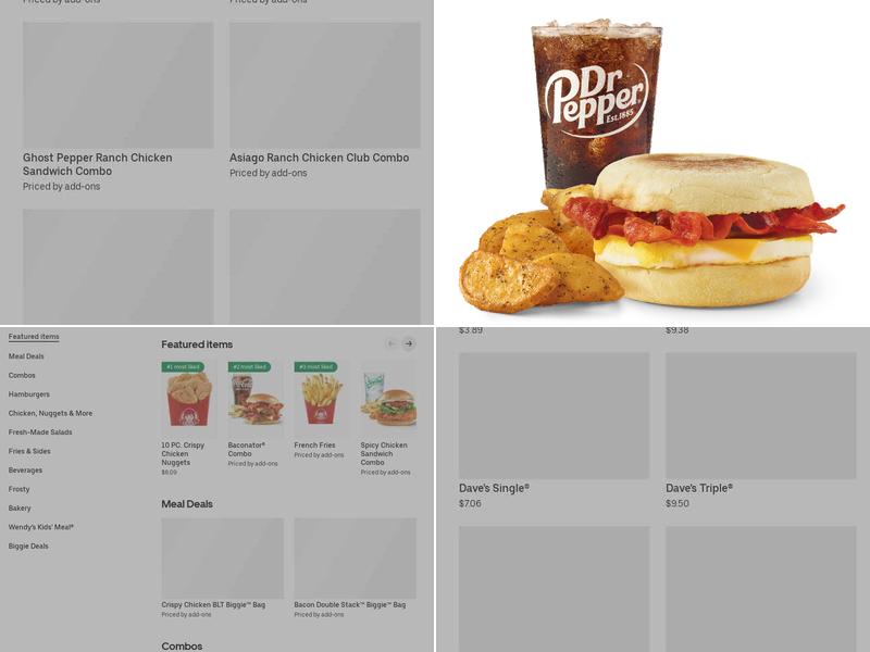 Wendy's Menu