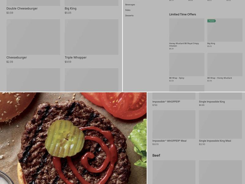 Burger King Menu