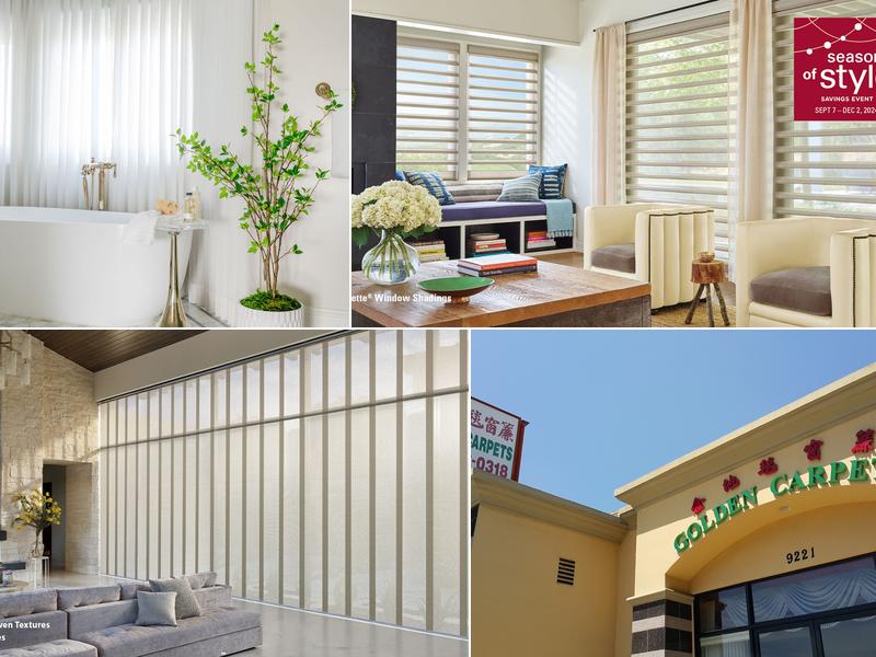 Golden Carpets and Window Coverings