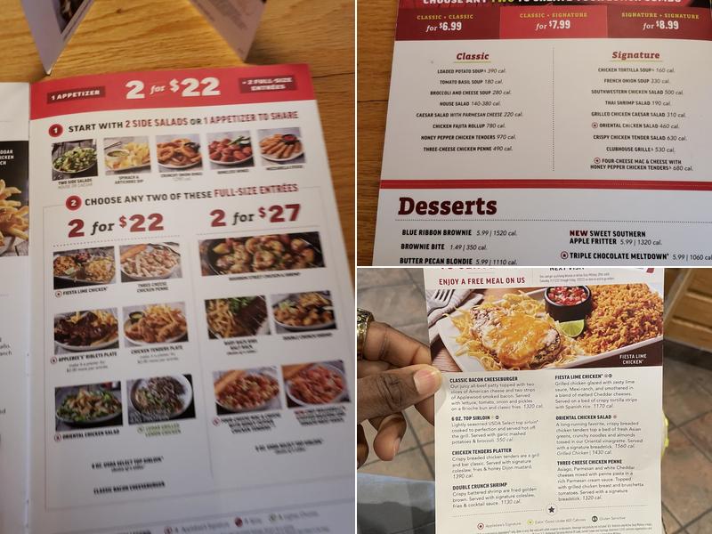 Applebee's Grill + Bar Menu