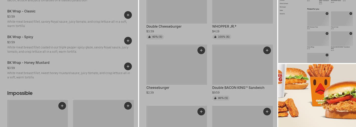 Burger King Menu