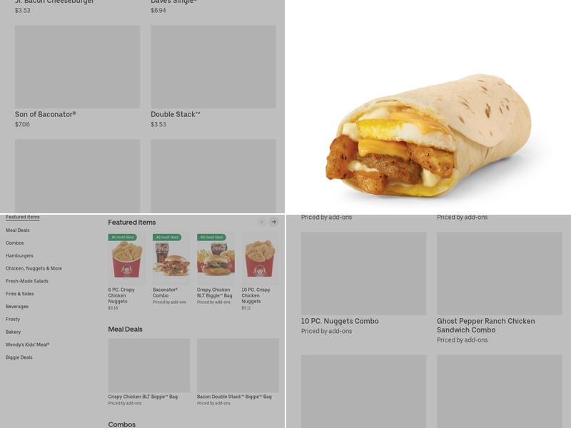 Wendy's Menu