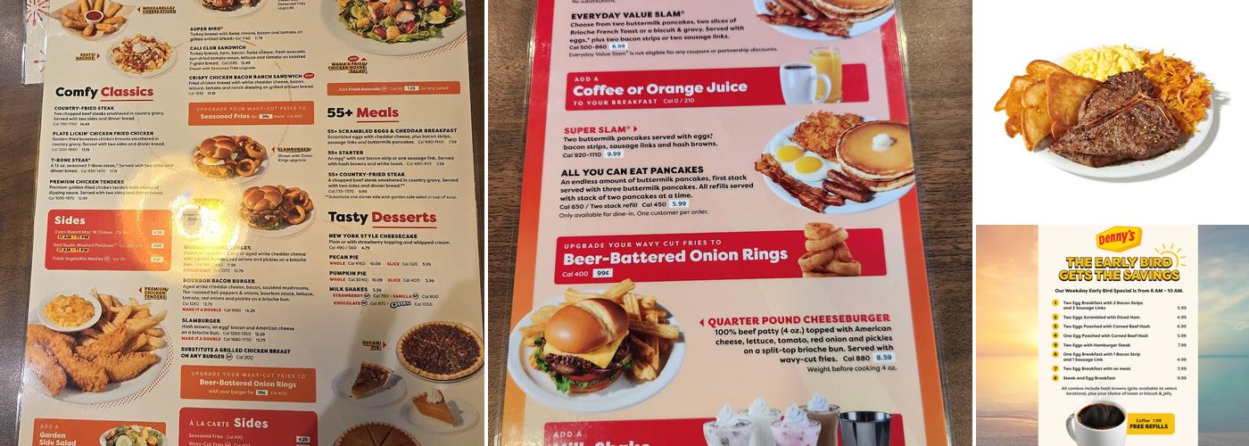 Denny's Restaurant Menu