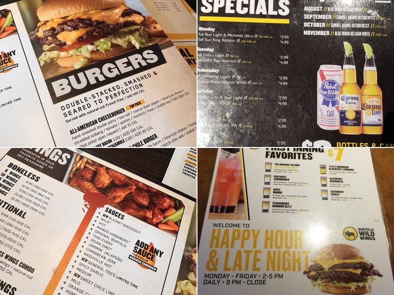 Buffalo Wild Wings Menu