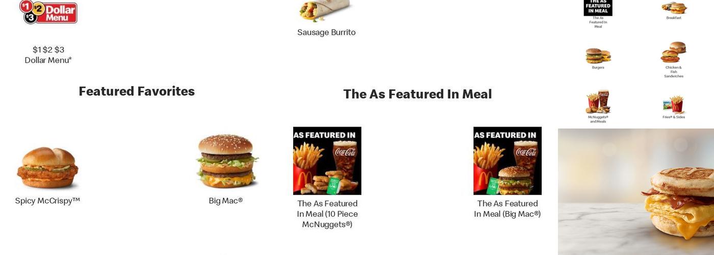 McDonald's Menu