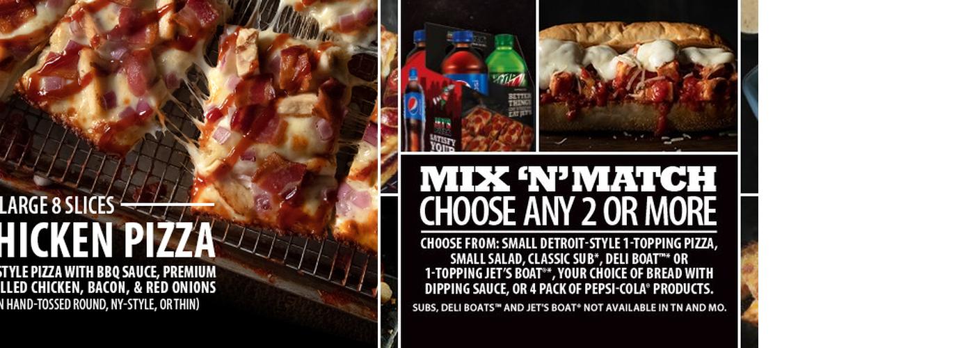 Jet's Pizza Menu