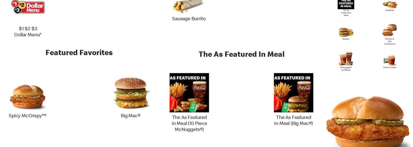 McDonald's Menu