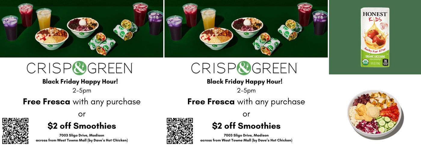 CRISP & GREEN Menu
