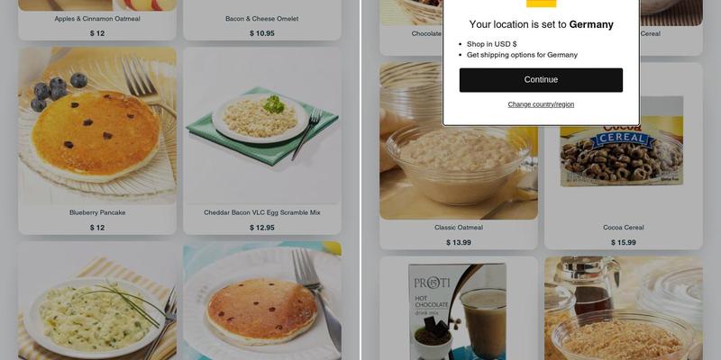 The Protein Store Menu