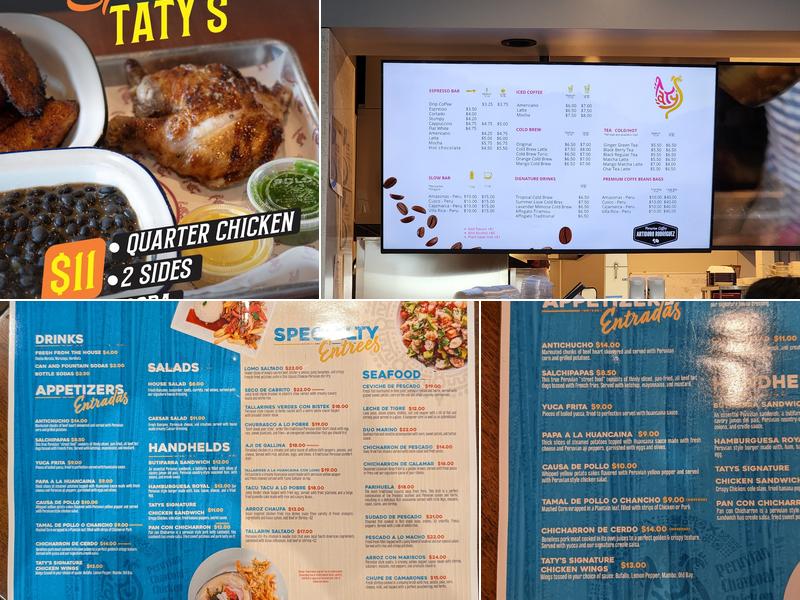 Taty's Chicken Menu