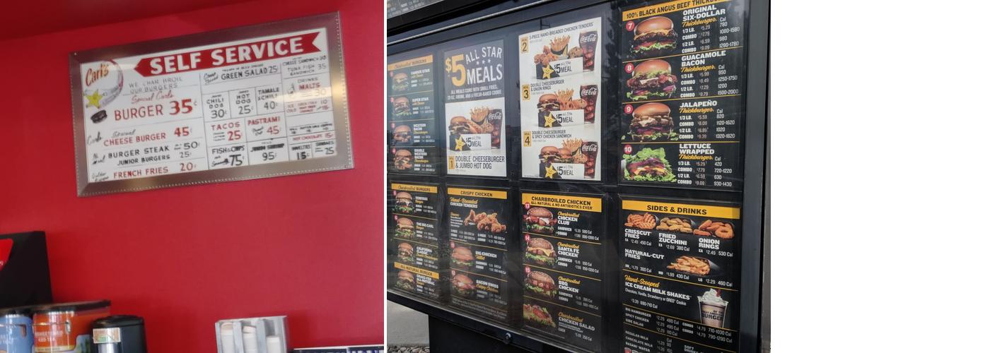 Carl’s Jr. Menu
