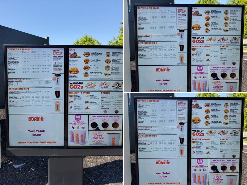 Dunkin' Menu
