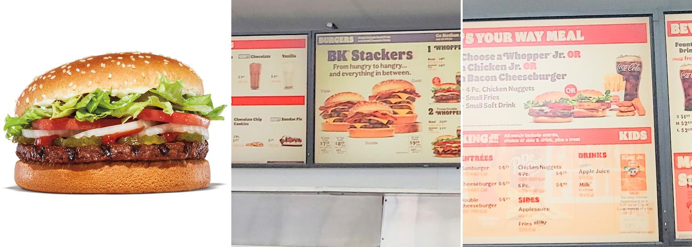 Burger King Menu