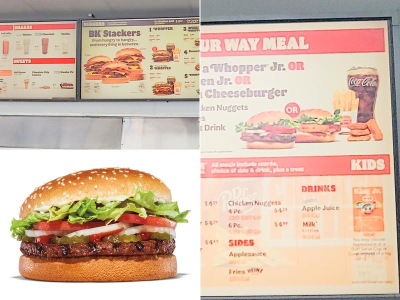 Burger King Menu
