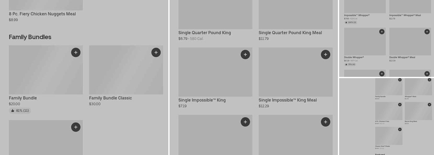 Burger King Menu