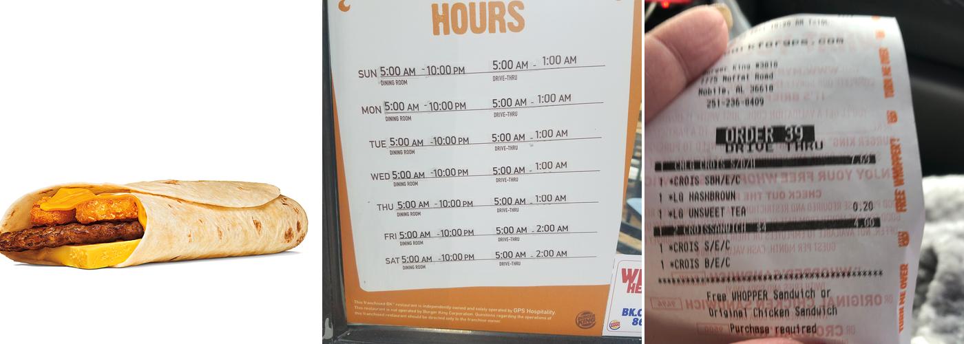 Burger King Menu