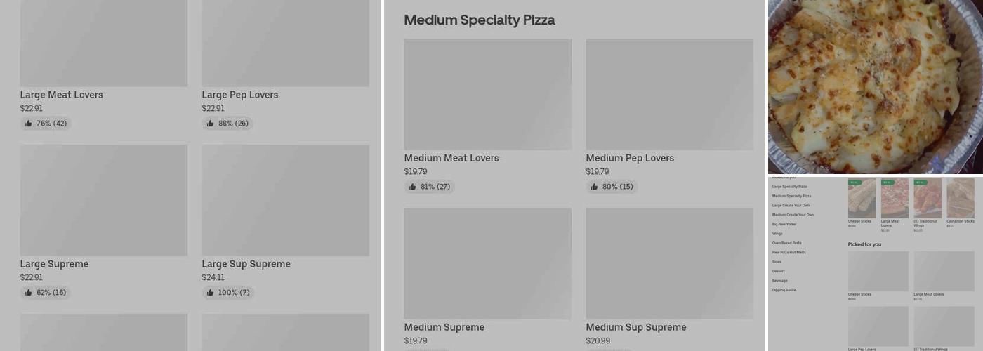 Pizza Hut Menu