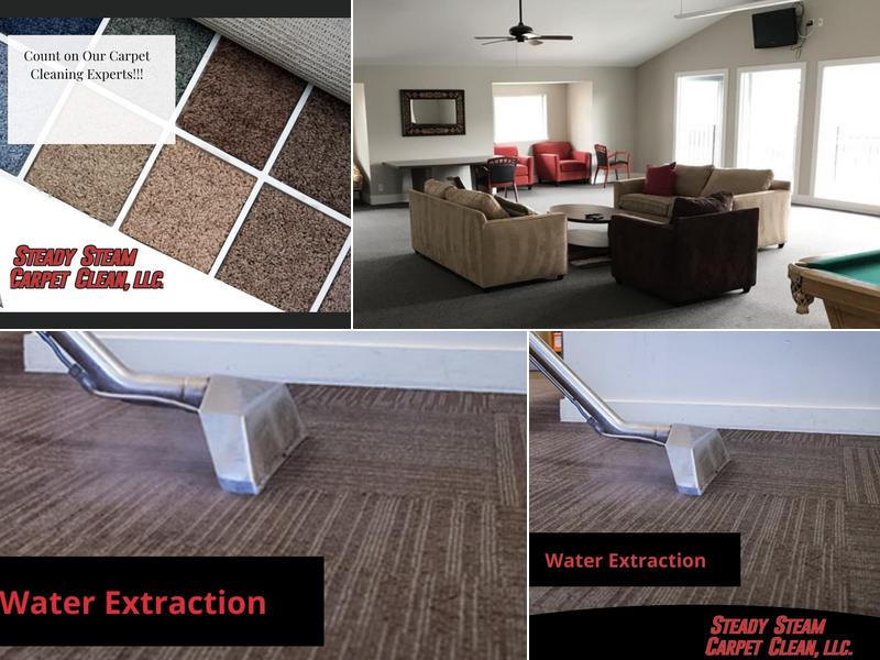 Steady steam carpet clean