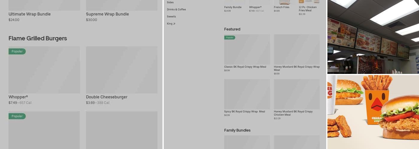 Burger King Menu
