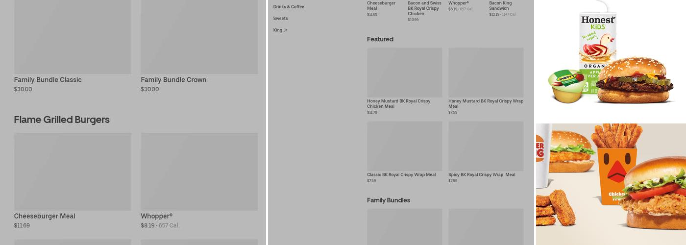 Burger King Menu