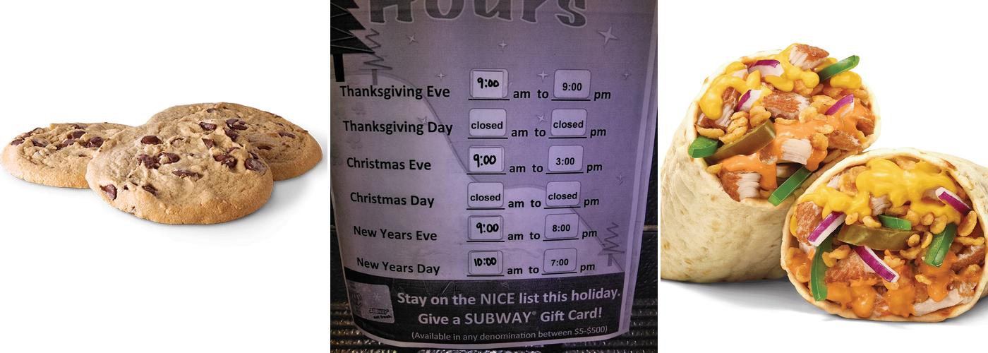 Subway Menu