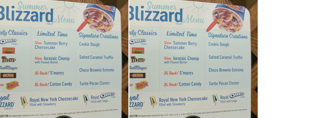 Dairy Queen Menu