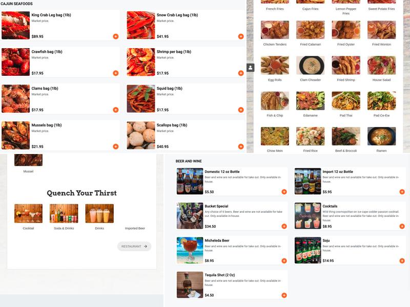 The Cajun Crab Menu