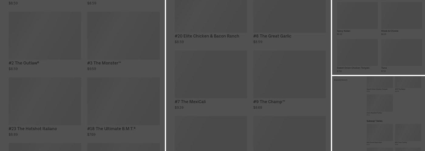 Subway Menu