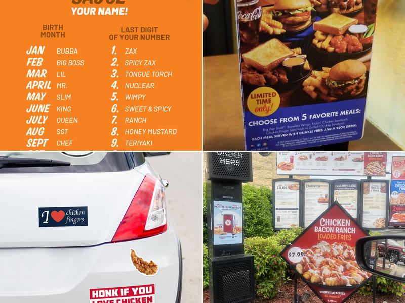 Zaxby's Chicken Fingers & Buffalo Wings Menu