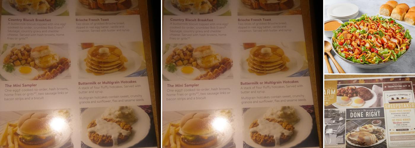 Bob Evans Menu
