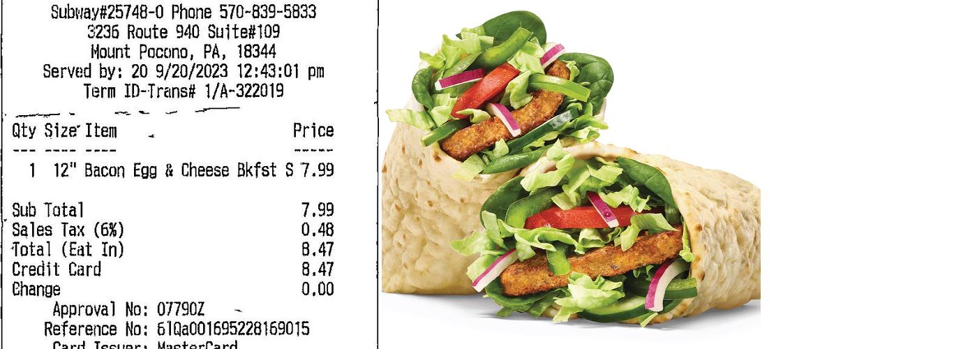 Subway Menu