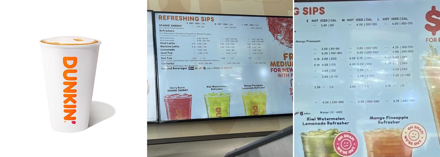 Dunkin' Menu