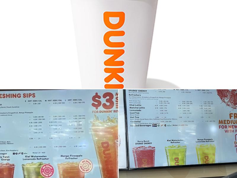 Dunkin' Menu