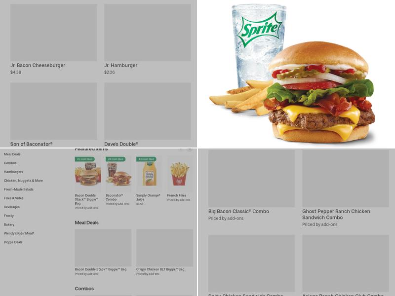 Wendy's Menu
