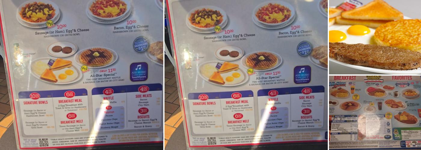Waffle House Menu
