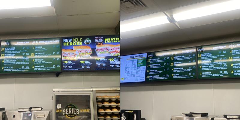 Subway Menu